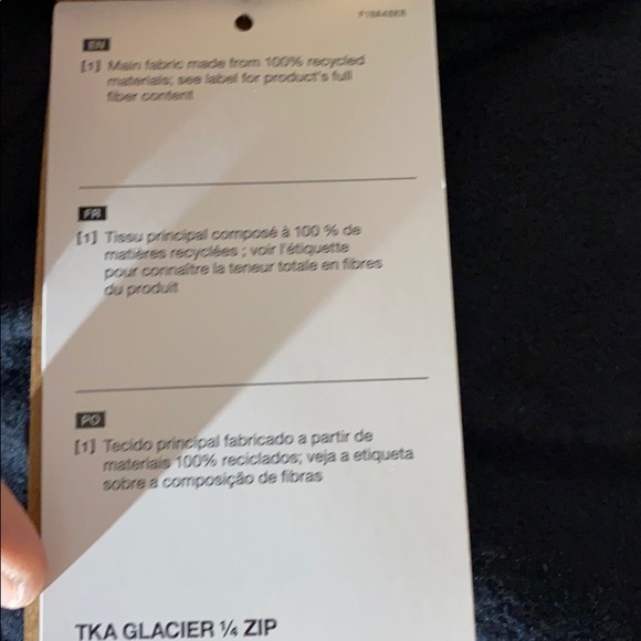 TNF Mens blue/black FLEECE 1/4 zip sweater - Picture 6 of 7